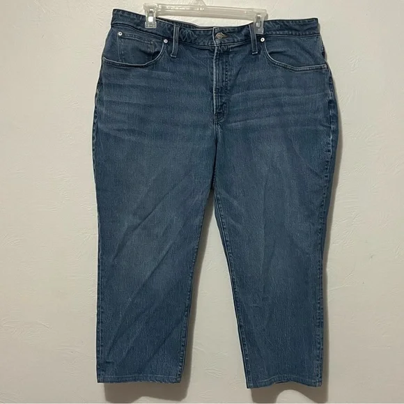 Madewell Women's Curvy Perfect Vintage Straight Leg Blue Jeans 22W - Picture 2 of 9